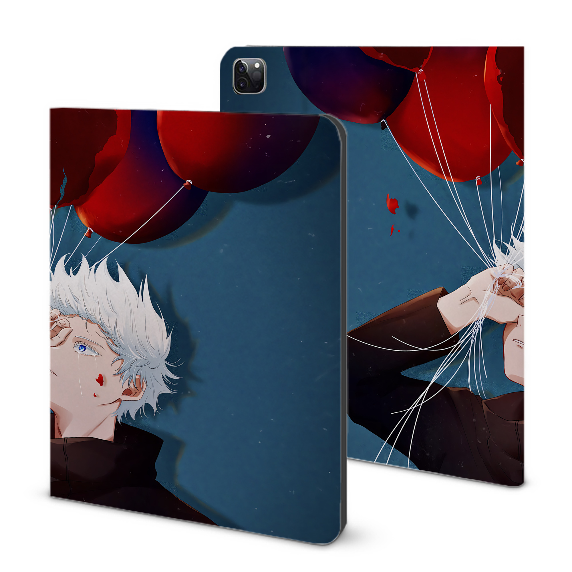 （画像用） 呪術廻戦 Jujutsu Kaisen IPad ケース ブック型 PUレザー TPU 耐衝撃 軽量 薄型 ペン収納なし 全面保護 IPad 各モデル対応